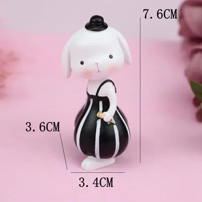 Kawaii с милым кроликом; сказочный сад, миниатюра фигурки моды стол служебный автомобиль аксессуары для украшения дома, рождественский подарок для девочек - Цвет: F