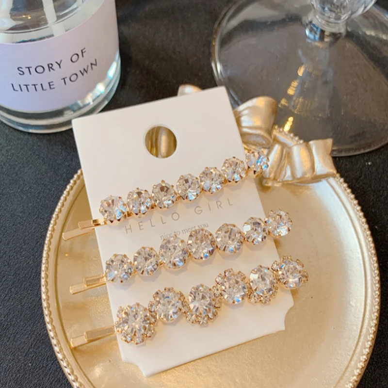 Корейский супер сверкающий бриллиантовый зажим для волос комбинированный