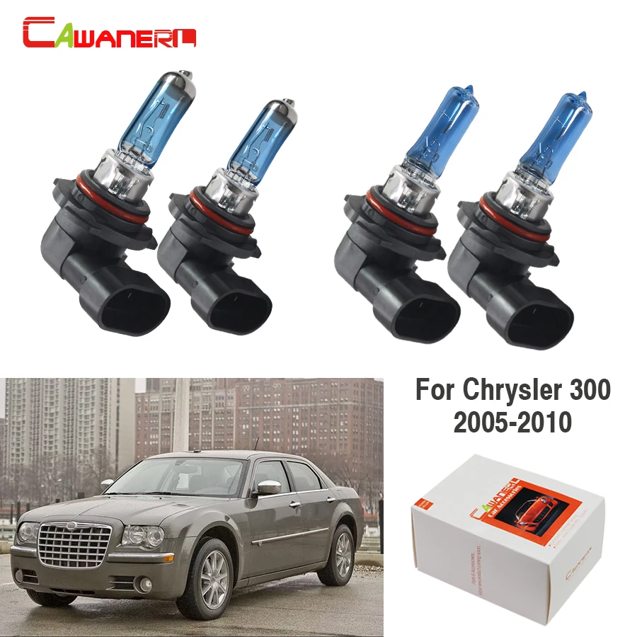 Cawanerl 2 пары 100W 9005 + 9006 автомобильные галогеновые лампы для фар 4300 К головной