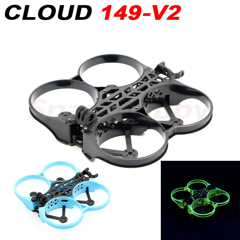 

NEW Original CLOUD 149 V2 HD Carbon Fiber Frame Kit with Protection Ring For 3inch Propeller AIO F405 30A FC FPV Racing Drone