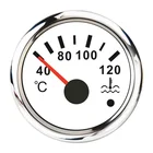 Автоматический измеритель температуры воды 52 мм Индикатор температуры воды 40-120  для автомобилей лодок мотоциклов 12-24V красная подсветка с сигнализацией