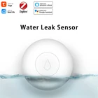 Датчик утечки воды Smart Home Tuya ZigBee, детектор утечки воды с поддержкой приложения Zigbee Gateway