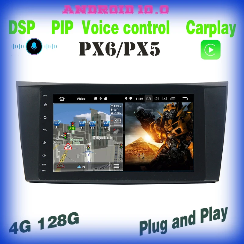 

PX6 Android 10,0 Автомобильный gps Радио мультимедийный плеер для Mercedes Benz E-class W211 E200 E220 E300 e350 E240 E280 CLS W219 carplay