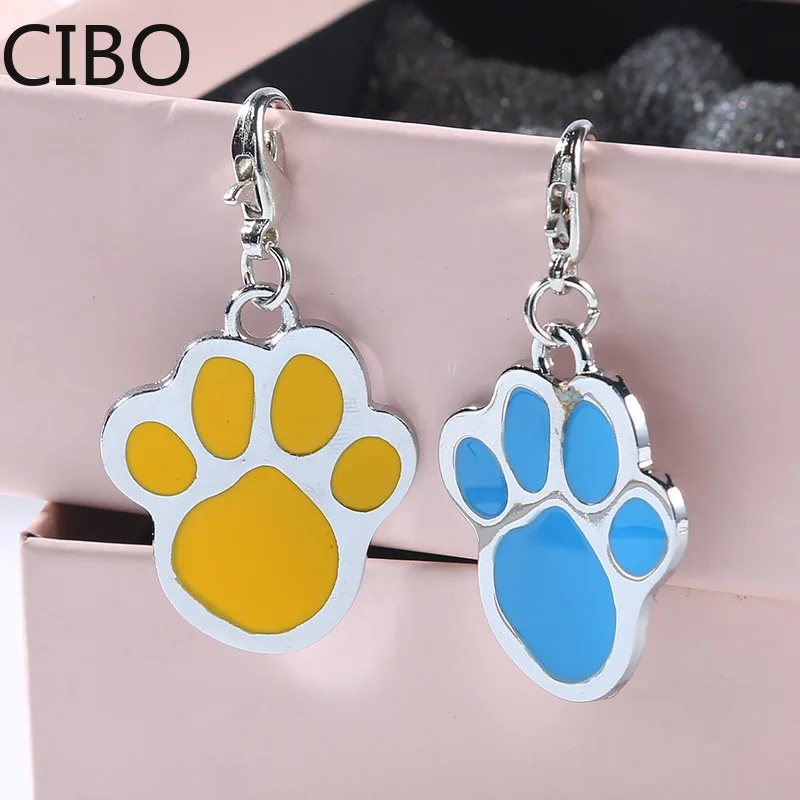 2019 Новые Оптовые Эмалевые Кошачьи Собачьи/Медвежьи Лапки Поворотный Застежка-Карабин Связывающие Кольца Ключей Подвески для Ключей Сумка Ювелирные Изделия.