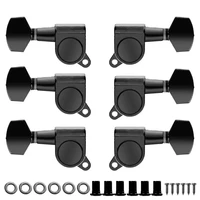 3l 3r black guitar tuning pegs tuners machine heads metallor guitar gear ferrules mounting screws bushings for acoustic classic