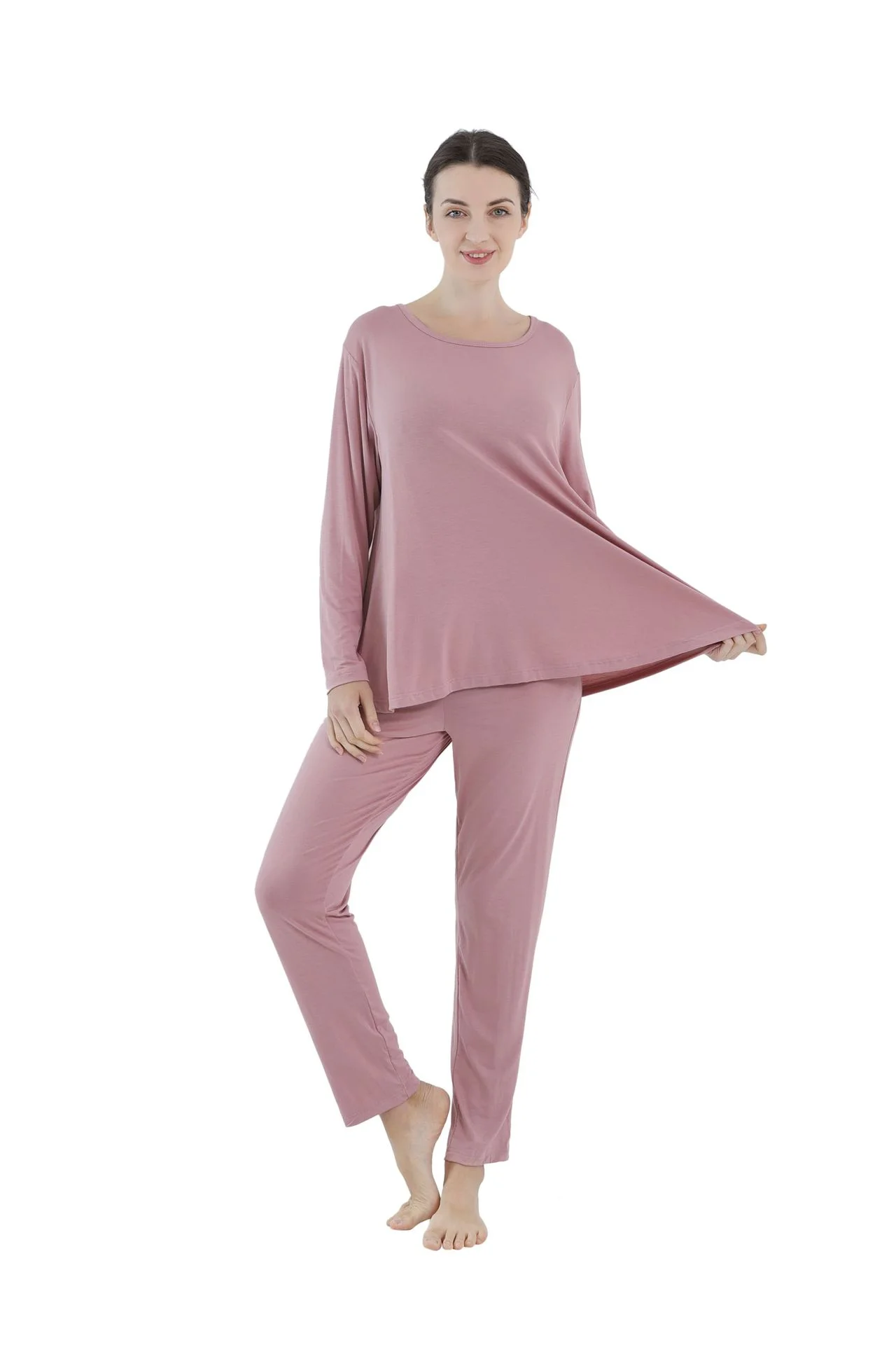 Весна осень зима высокие эластичные нижнее бельё для девочек Женская сна Пижама