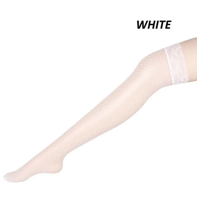 fishnet stocking whi Сексуальные кружевные чулки с вышивкой Подвязки Пояс для женщин чулок Пояс для чулок Свадебные Подвязки пояса черный - Цвет: fishnet stocking whi