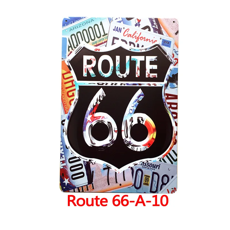 Route US 66 Feel The Freedom ретро металлические жестяные знаки художественный декор