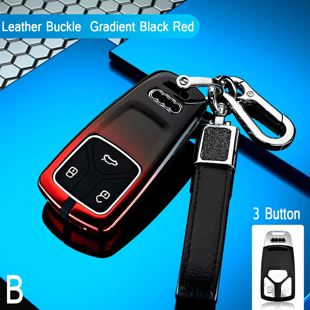 

New Zinc Alloy Car Key Cover Case Key Case For AUDI A4 B9 Q5 Q7 TT TTS 8S 2016 2017 Car Smart Remote Car Styling