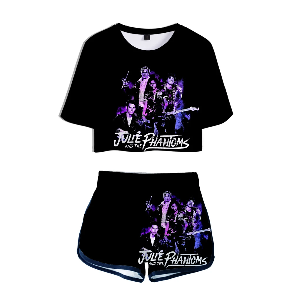 

Julie and the Phantoms Clothes 3D Tracksuit Female Two Piece Set Summer Hip hop Top+Shorts Streetwear Women's Sets