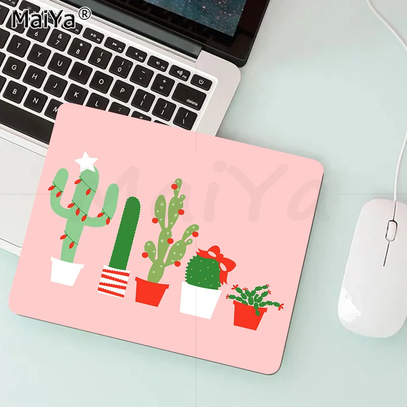 

MaiYa Custom Skin Cartoon art summer Cactus small Mouse pad PC Computer mat Top Selling Wholesale Gaming Pad mouse