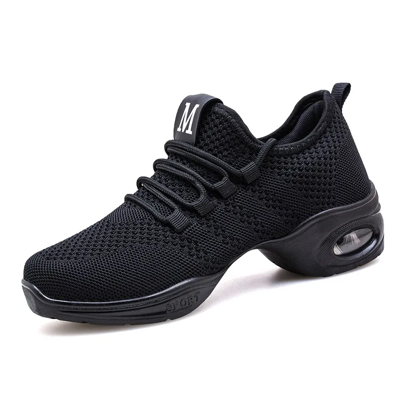 

2020 New Dancing Women Sneakers Running Shoes Outdoor Sports Breathable Mesh Comfort Jogging Mesh Cushion Lace Up Ladies HJ