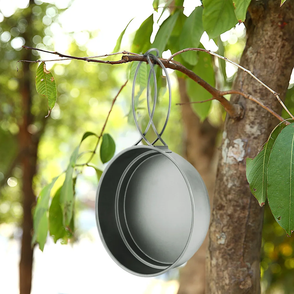

TOMSHOO 350ml Titanium Frying Pan Outdoor Sports Camping Activities 350ml Titanium Frying Pan Camping Stove Accessories