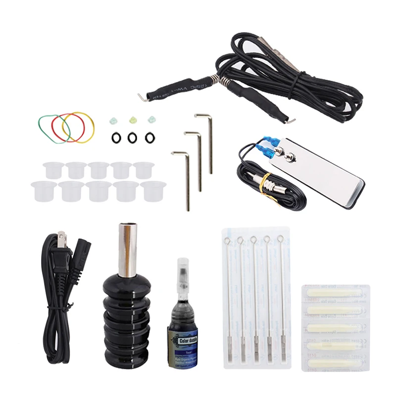 

Complete Tattoo Kit Supplies Equipment Set Coils Machine Guns Tattoo Needles GripProfessional Tattoo Set