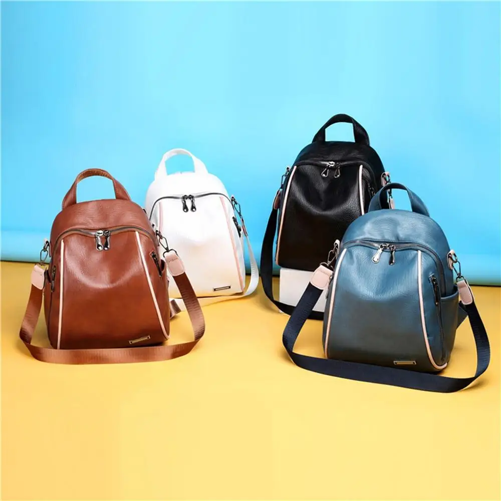 

Transer 2019 New Women Fashion Backpack Wild Pu Leather Womens Backpacks Casual Female Student Multifunctional Backbag##3543