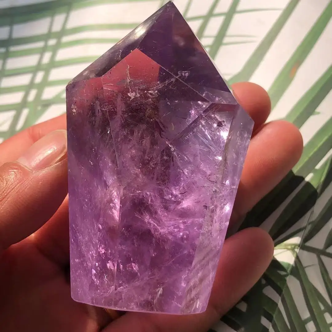 

The top!!Rare unique bone violet quartz crystal point healing healing