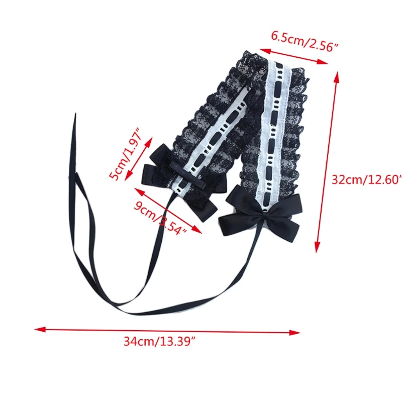 Женская сетчатая обруч с бантом милая ленточная повязка на голову девушка аниме