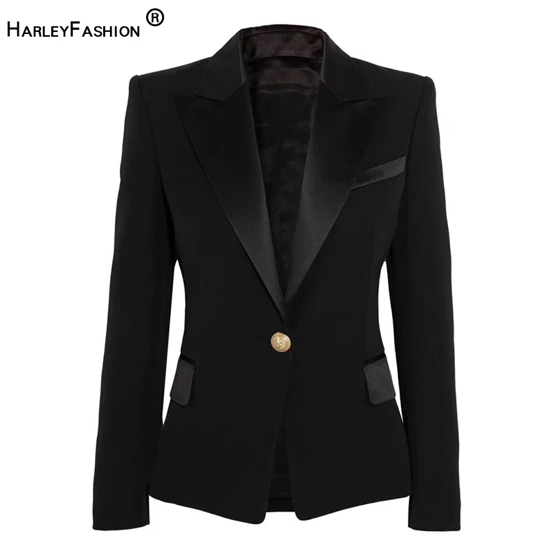 HarleyFashion женский классический дизайн Женский Повседневный Блейзер на одной