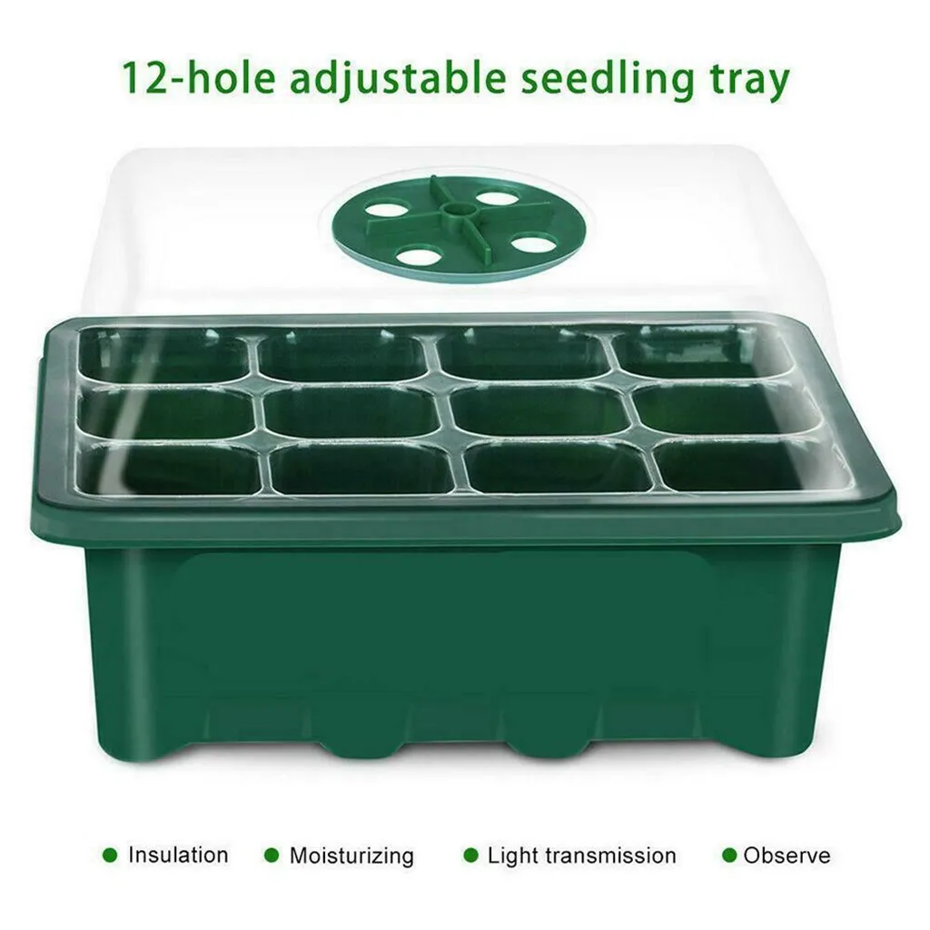 

Garden Plant Pot 12 Hole Plant Seed Grow Box Nursery Seedling Starter Garden Yard Tray Hot Gardening Sowing Tray Tools