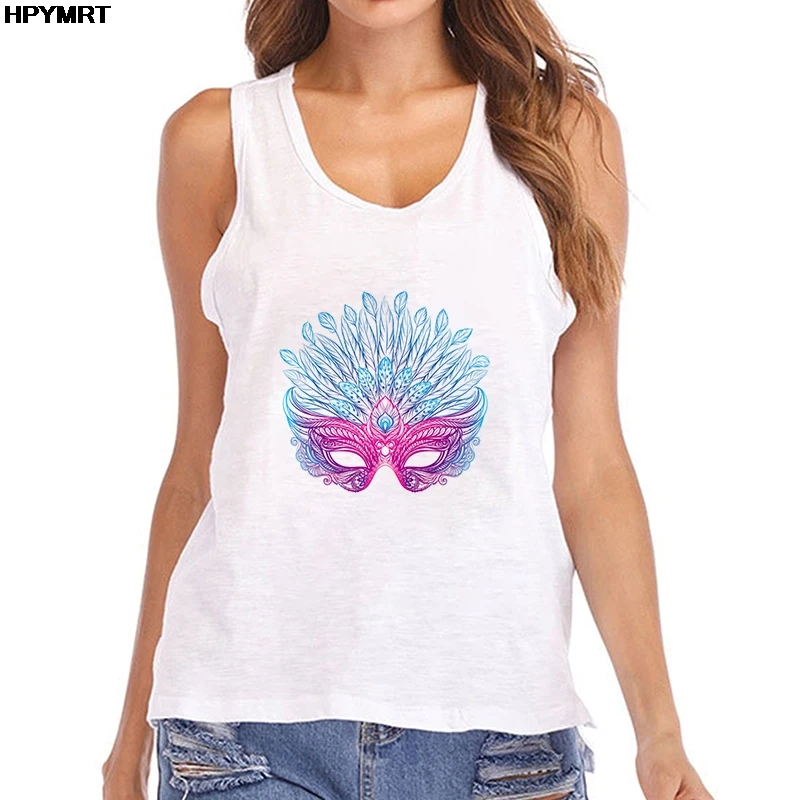 

Женский жилет с принтом в виде маски в стиле 90-х, Повседневная футболка без рукавов с графическим принтом в стиле Харадзюку, пикантный модны...