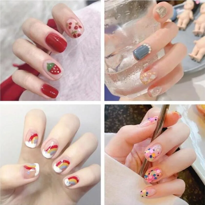 

2 Pieces Of Nail DIY Decal Stickers Water Transfer Slider White Marble Effect Decoration Transparent Black And White Wld