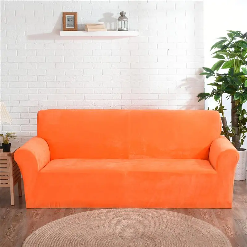 45 однотонных темно-синих кофейных бархатных мягких теплых чехлов для дивана