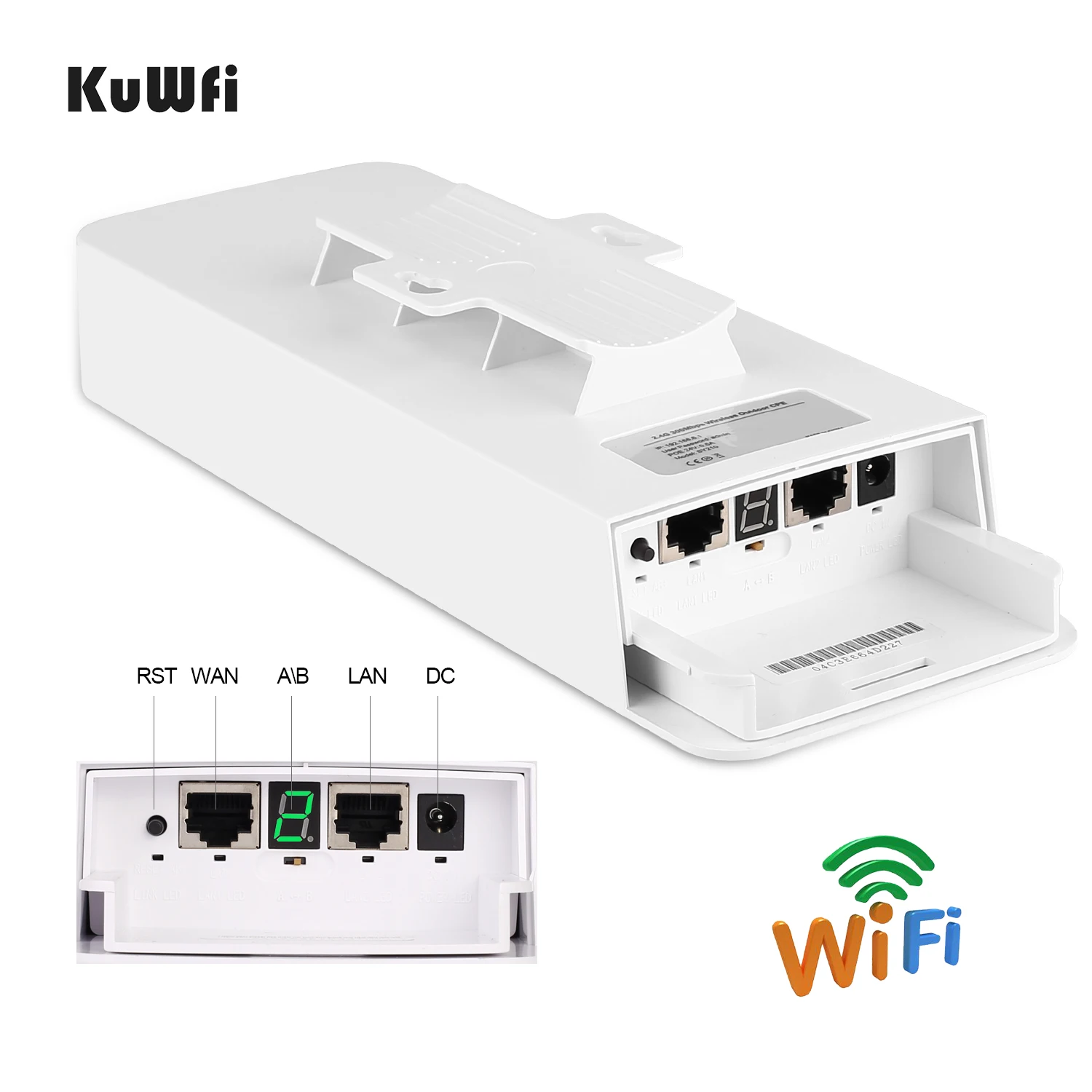 KuWfi Беспроводной маршрутизатор 300 Мбит / с 2.4G Открытый и закрытый CPE 1 3 км