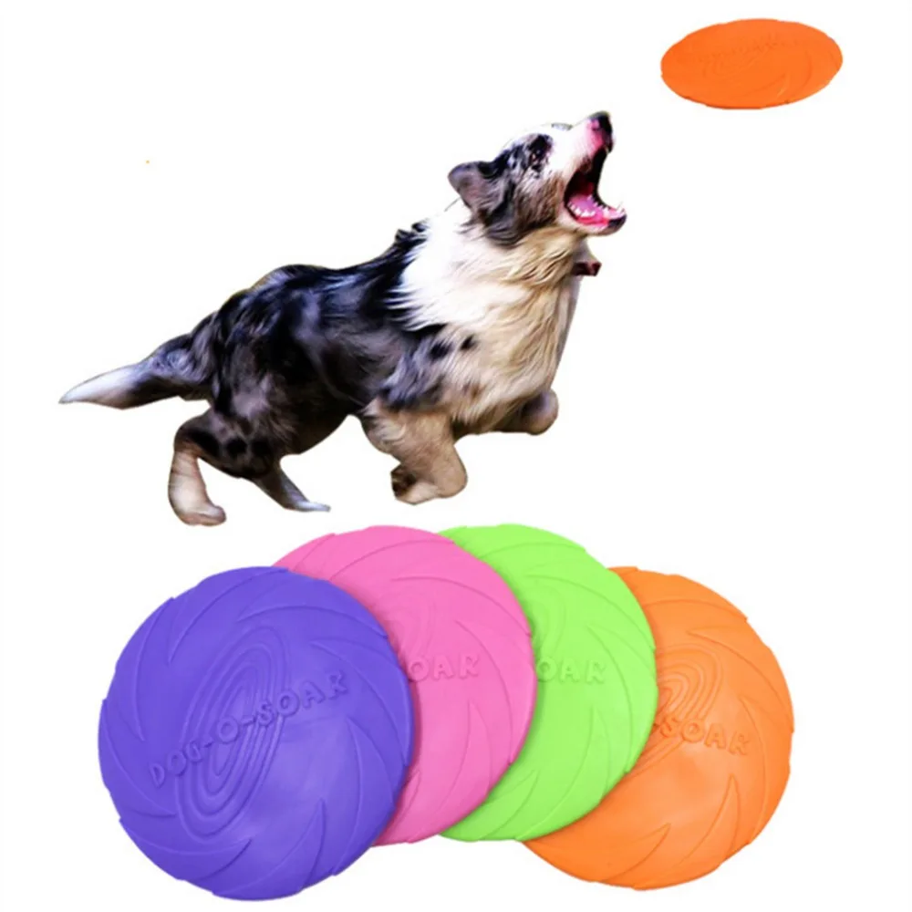 

1 Pc Interactive Dog Chew Toys Resistance Bite Soft Rubber Puppy Pet Toy for Dogs Pet Training Products Dog Flying Discs