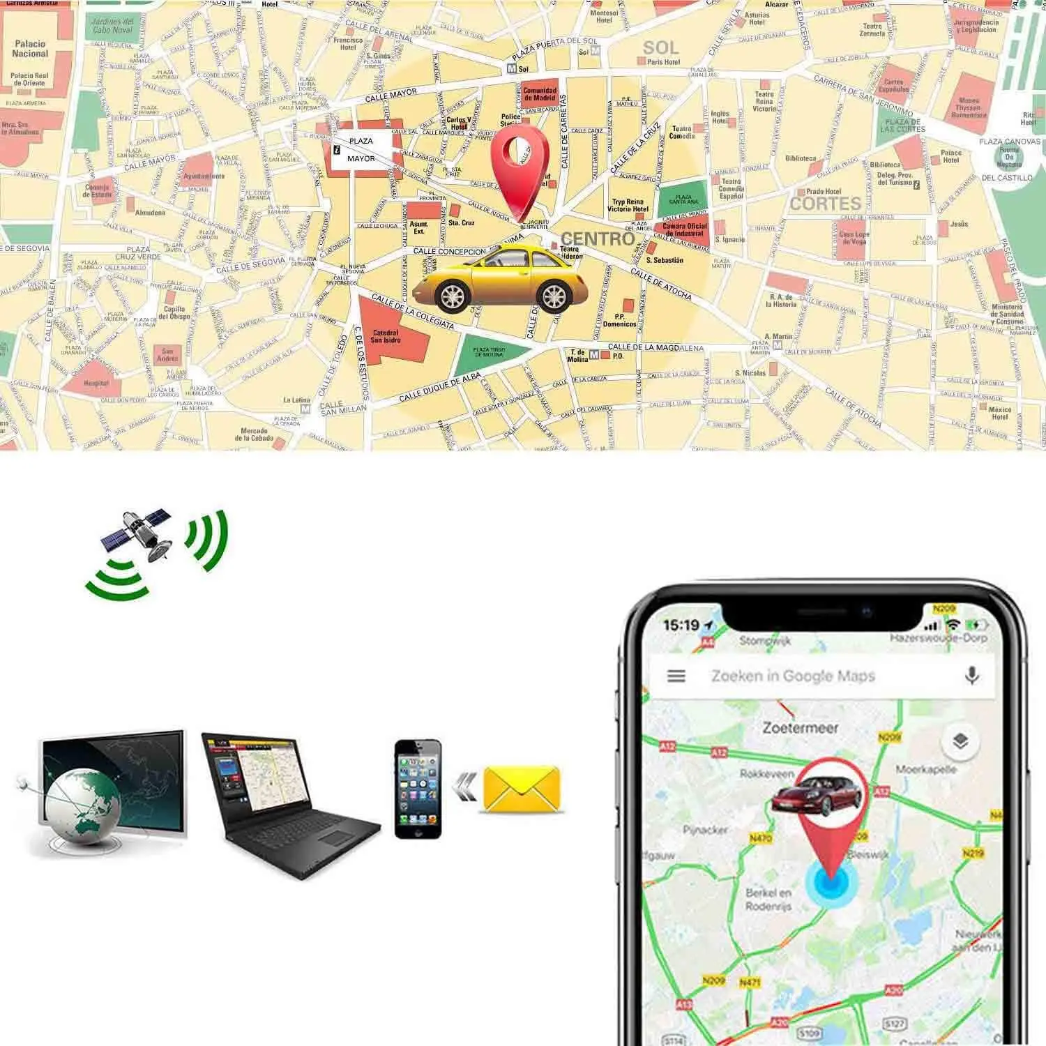 GPS SMS-трекер TK103B с пультом дистанционного управления Бесплатная версия ПК
