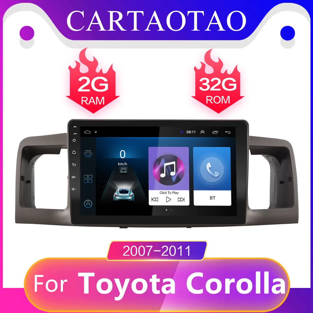 Автомобильный мультимедийный плеер 2.5D экран Android 8 1 GO радио навигация GPS