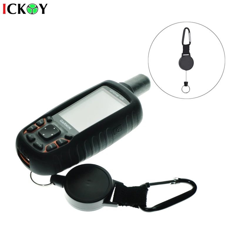 

Silicone Protect Case Cover +Retractable Lanyard Stainless Cable for Garmin GPSMap 62 63 64 62s 64s 62st 64st 62sc 65sr 64sx 65s