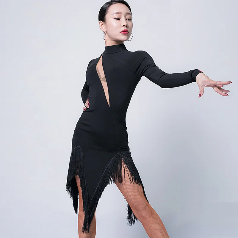 Женское бальное платье для латинских танцев женское сексуальное Сетчатое с