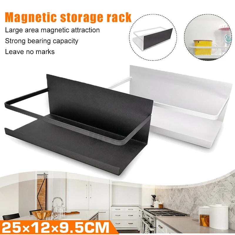 

Kitchen Refrigerator Side Storage Sidewall Holder Magnetic Organizer Shelf Rack Home In Stock