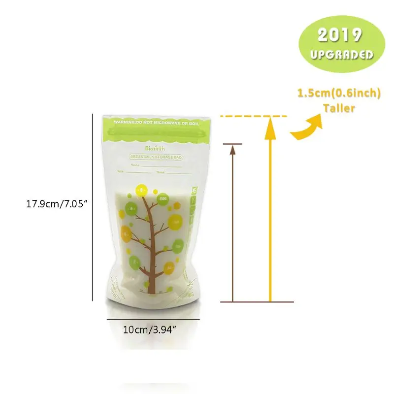 

112Pcs 235ml Baby Breast milk Storage Bags Leak Proof Sterilized Baby Food Safe Breast Milk Freezer Storage Bag For Baby Feeding