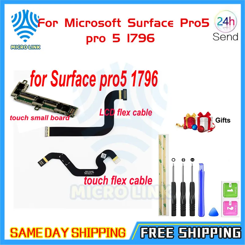 

AAA+ For Microsoft Surface Pro5 pro 5 1796 Touch LCD Flex Cable Connectors Small Board M1003333-005 M1003336-004