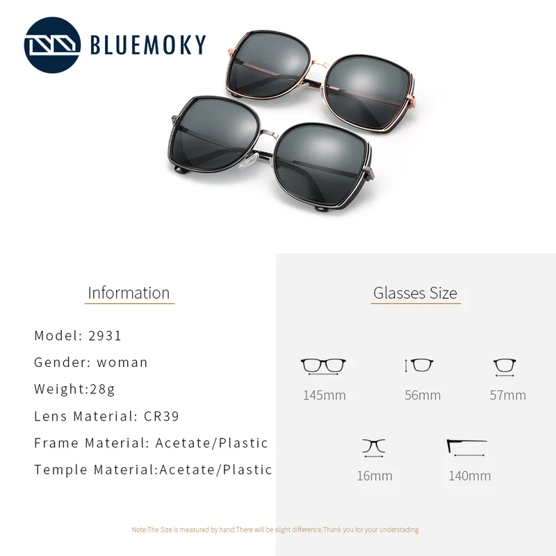 BLUEMOKY женские поляризационные солнцезащитные очки ультралегкие CR39 UV400