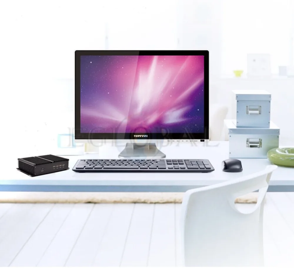 Core i7 5500U i5 4200U i3 5005U barebone Мини ПК i5 все совместимые minipc windows промышленный безвентиляторный дизайн ПК Мини Размер