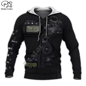 Мужские и женские толстовки с 3D-принтом объектива камеры eos, толстовки унисекс с длинным рукавом, куртка, пуловер воина, спортивный костюм