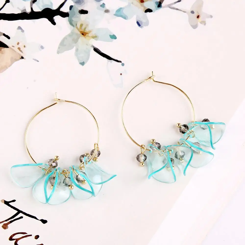 Модные Акриловые Женские Висячие серьги Juran в форме капли воды с подвесками виде