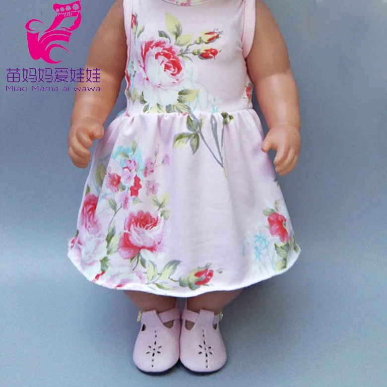Fits for 43cm Infant Baby Doll Dress Green Flor Patttern Underwear 18&quot Bebe Accessories Toys Wear | Игрушки и хобби
