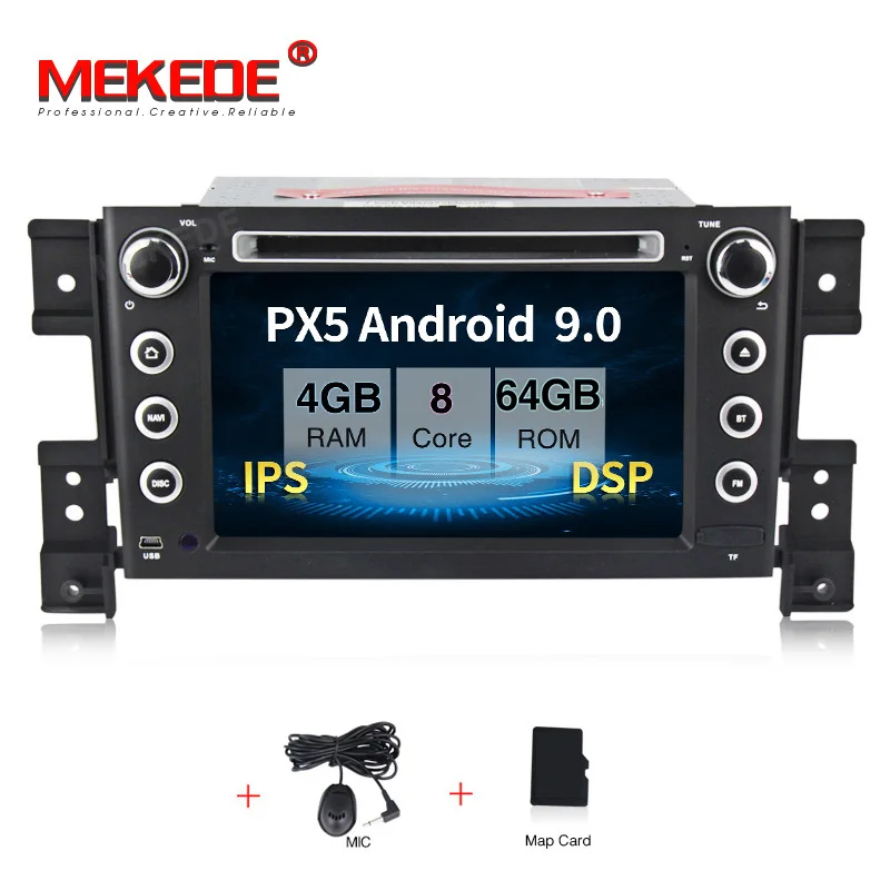 2 din android 9,0 4+ 64G Автомобильный dvd-плеер для Suzuki grand vitara мультимедийный автомобильный Радио Стерео gps с камерой рулевого колеса - Цвет: 64G car dvd