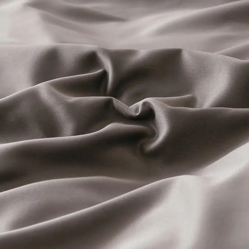 

J Grey Luxury pure satin silk bedding set embroidery bed sheet duvet cover set Bed sheet Flat Bed sheet king queen size