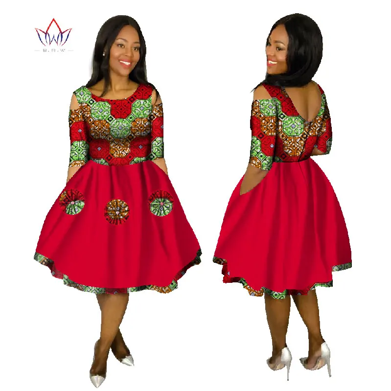 Летние платья плюс Размеры Для женщин модное платье 6XL Vestidos De Festa Longo одежда с круглым вырезом африка печати одежда brw WY1503 - Цвет: 8