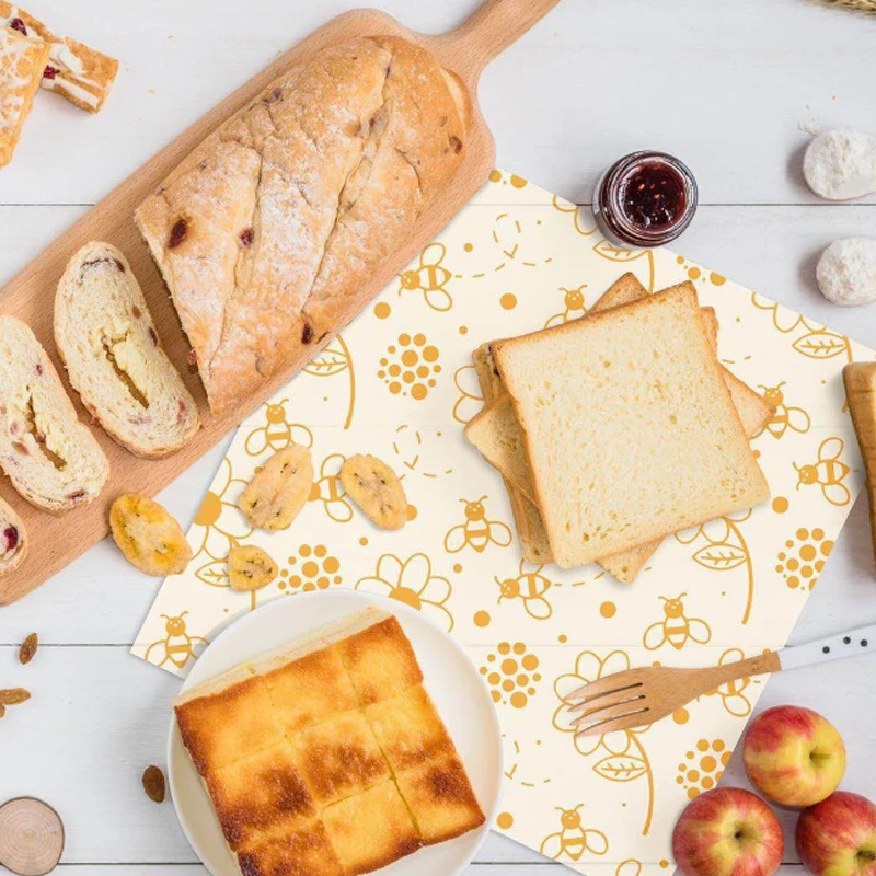 Модная многоразовая тканевая обертка для пчелиного воска 1 комплект пищевой