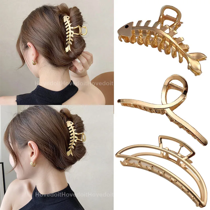 

Новые заколки для волос в форме рыбы, металлические заколки для волос для женщин и девушек, заколки для волос, крабы для волос, инструменты д...