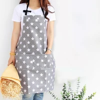 kitchen apron with pocket unisex adult non fading cotton star painting home cooking baking cleaning chef household accessories