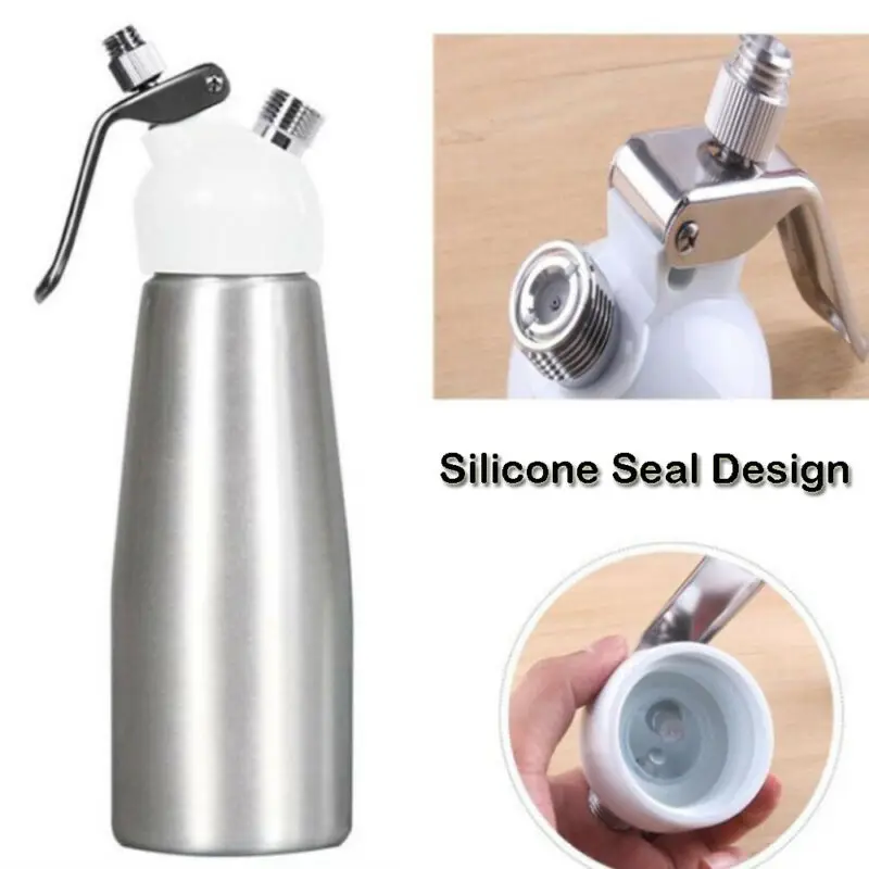 Портативное алюминиевое устройство для взбивания десертов 250 мл зарядное крема