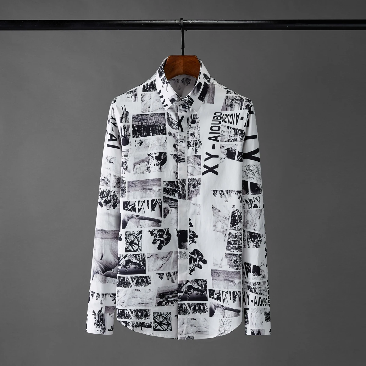 

2021 Mens Shirts High Quality Long Sleeve All Printed Party Mens Dress Shirts Plus Size 4xl Fashion Slim Fit Casual Man Shirts