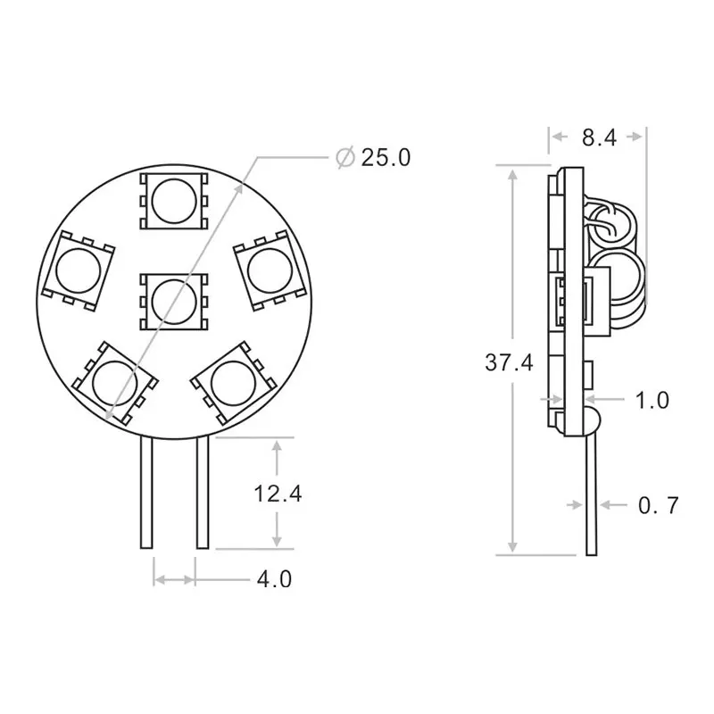 Приглушаемая Светодиодная лампа G4 6 светодиодов 5050smd широкий диапазон напряжения