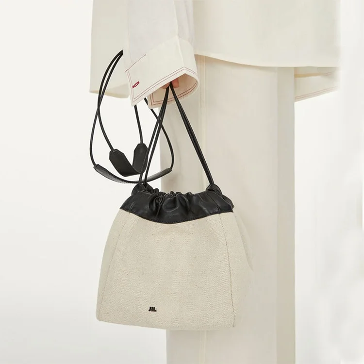 Холщовая Сумка JIL SANDER для женщин двусторонняя дамская сумочка мешок пельменей